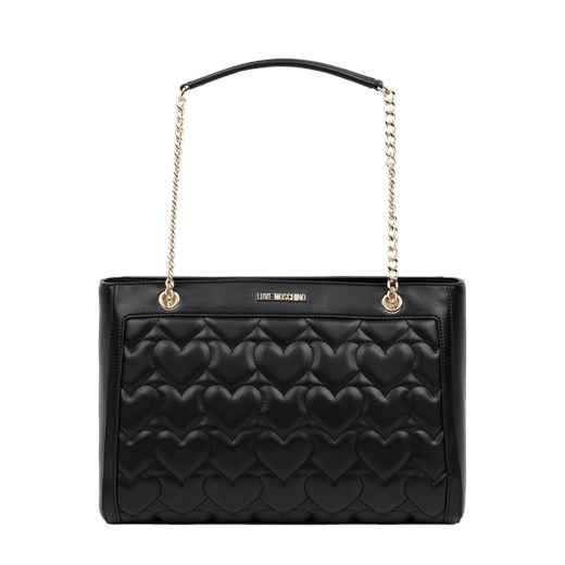Torba shopper z imitacji skóry ze wzorem w serduszka Love Moschino One Size okazja Peek&Cloppenburg 