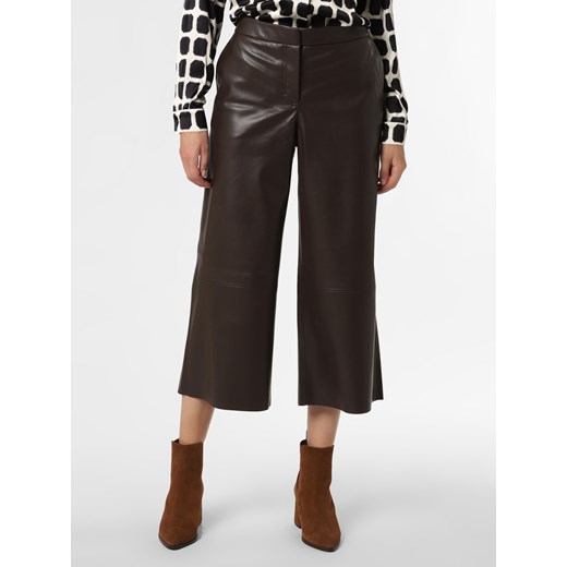 Someday Spodnie Kobiety Sztuczna skóra czekoladowy jednolity ze sklepu vangraaf w kategorii Spodnie damskie - zdjęcie 120192064