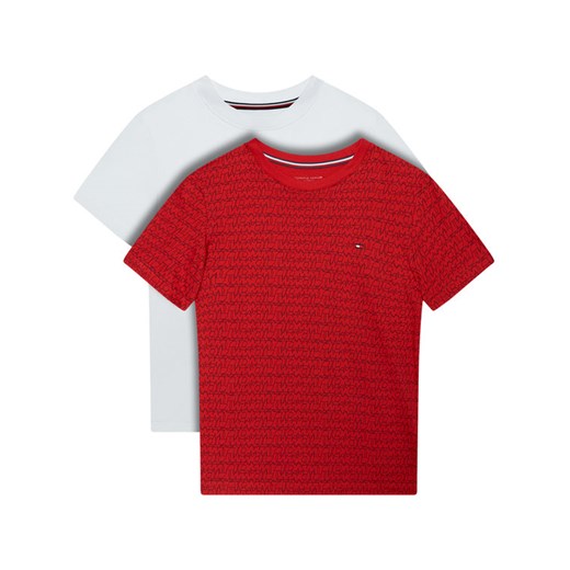 Tommy Hilfiger Komplet 2 t-shirtów UB0UB00389 Czerwony Regular Fit Tommy Hilfiger 12_14Y promocja MODIVO
