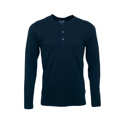 Bluzka męska z prążkowanej dzianiny czarna Icarus 906 ze sklepu Big Star w kategorii T-shirty męskie - zdjęcie 120215234