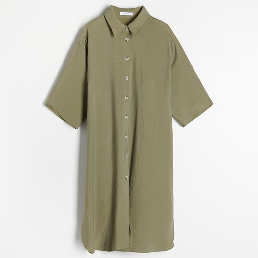 Reserved - Koszula z wiskozą - Zielony Reserved S okazyjna cena Reserved