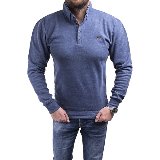 Sweter męski 5336 - niebieski Risardi 3XL promocyjna cena Risardi