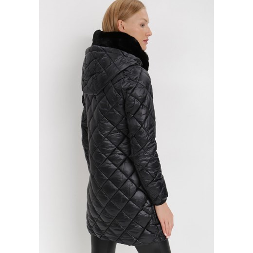 Kurtka damska Born2be czarna casual długa 