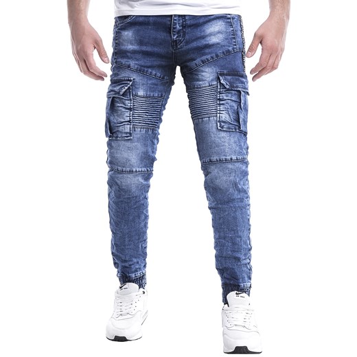 Niebieskie jeansy męskie Risardi 