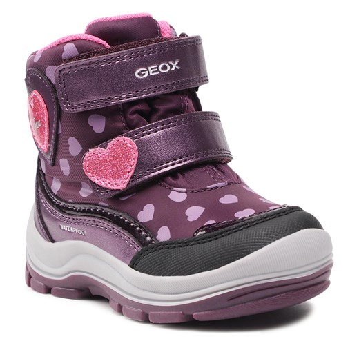 Buty zimowe dziecięce Geox fioletowe śniegowce 