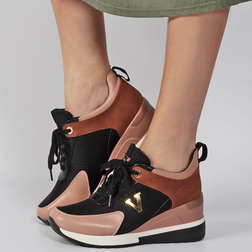 Buty sportowe damskie wielokolorowe Suzana.pl na koturnie jesienne 