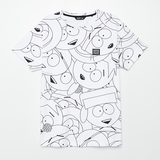 Cropp - Koszulka z nadrukiem South Park - Biały Cropp XXL Cropp promocja