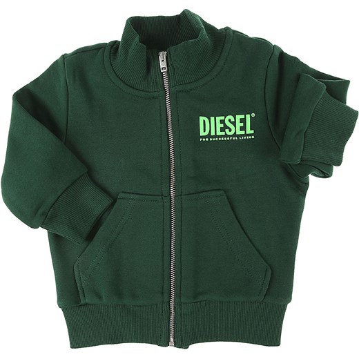 Diesel Bluzy Niemowlęce dla Chłopców, zielony, Bawełna, 2021, 12 M 18M 2Y 3M 3Y 6M Diesel 3M RAFFAELLO NETWORK