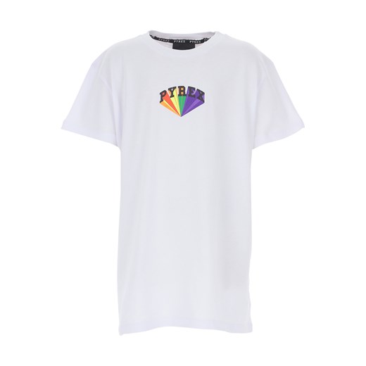 Pyrex Koszulka Dziecięca dla Chłopców, biały, Bawełna, 2021, L M S XL XXL (16 Y) Pyrex L RAFFAELLO NETWORK