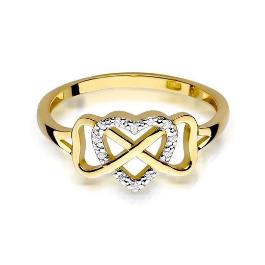 złoty pierścionek z brylantem 0.06ct Irbis.style 11 irbis.style