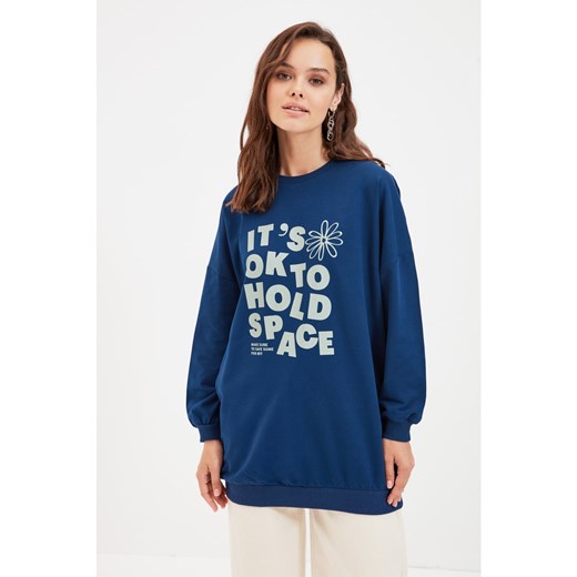 Trendyol Indigo Knitted Sweatshirt Trendyol XL Factcool