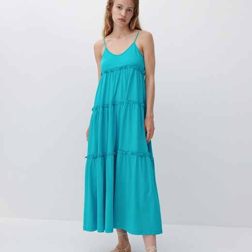Reserved - Bawełniana sukienka maxi - Niebieski Reserved L wyprzedaż Reserved