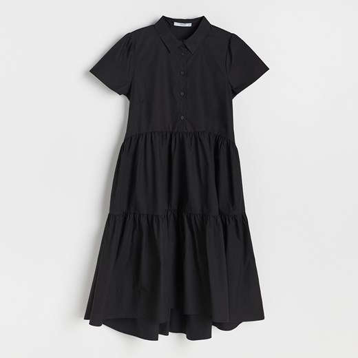 Reserved - Sukienka z bawełny organicznej - Czarny Reserved 38 Reserved