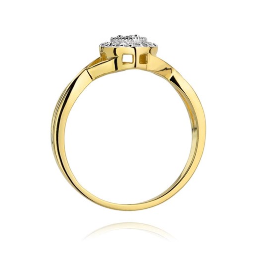 złoty pierścionek z brylantem 0.13ct Irbis.style 8 irbis.style