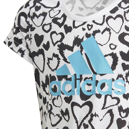 Koszulka dla dzieci adidas Must Haves Graphic Tee biała GE0937 okazyjna cena Bagażownia.pl