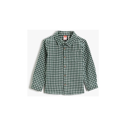 Koton Boy Green Plaid Shirt Koton 6-9 M Factcool