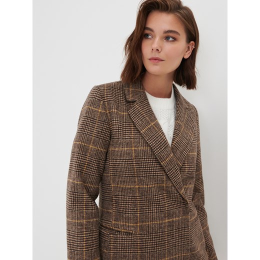  Sprzedawanie Płaszcz damski Sinsay w kratkę brązowy płaszcze damskie NSTOA