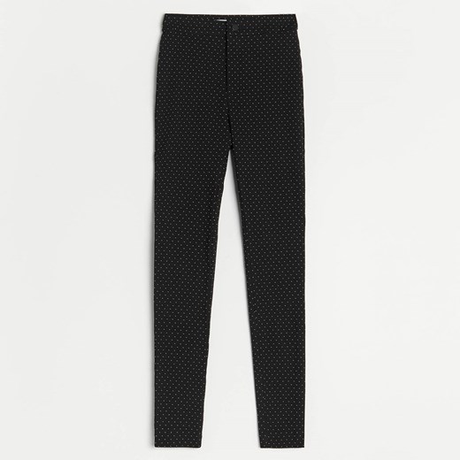 Reserved - Żakardowe spodnie slim z EcoVero™ - Czarny Reserved 38 promocja Reserved