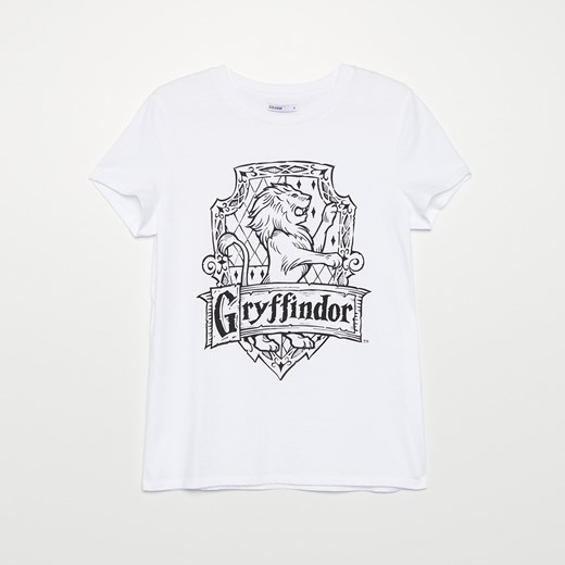 Cropp - Koszulka z nadrukiem Harry Potter - Biały Cropp M Cropp promocja