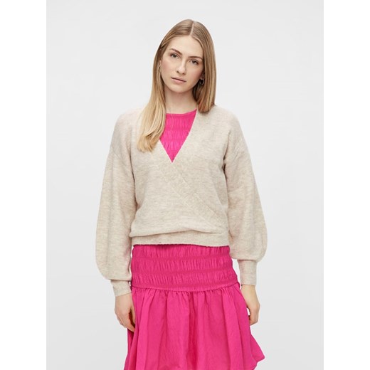 Sweter "Agate" w kolorze beżowym M Limango Polska promocyjna cena
