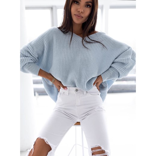 SELFIEROOM - Sweter Ninna - jasny niebieski Selfieroom one size okazja Selfieroom.pl