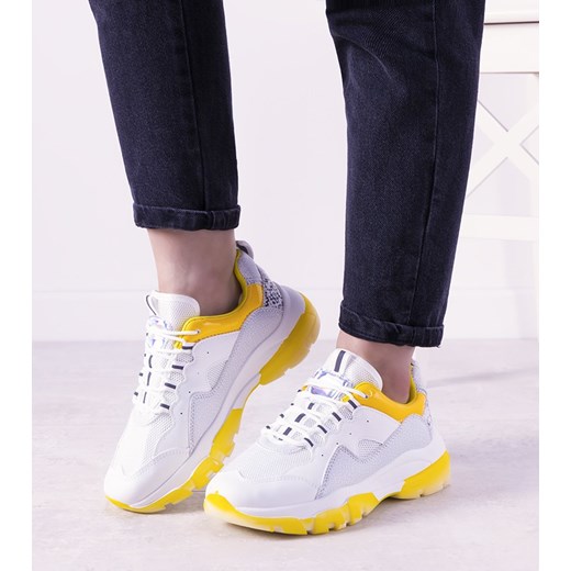 Buty sportowe damskie sneakersy sznurowane płaskie 