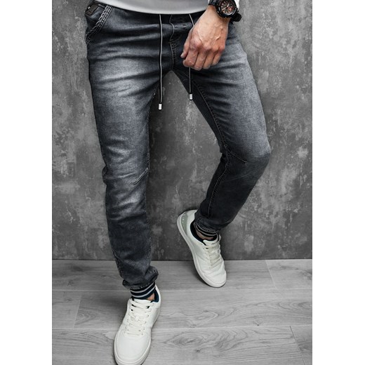 Spodnie męskie jeansowe czarne Recea Recea S okazyjna cena Recea.pl