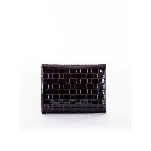 Damski czarny portfel z geometrycznym wzorem Fashionhunters One size Factcool