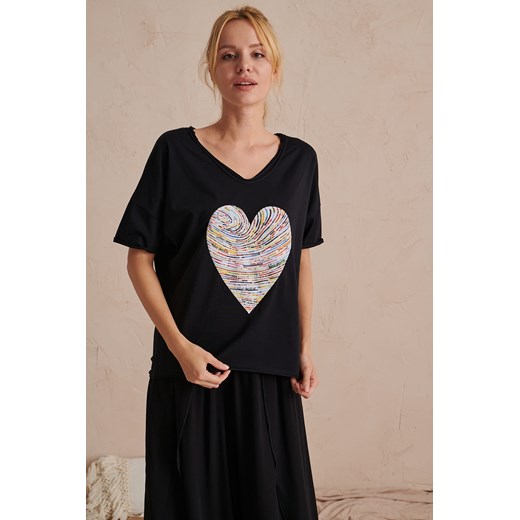 T-shirt Damski Papilario BS Czarny Blue Shadow 36/38 blue shadow okazja