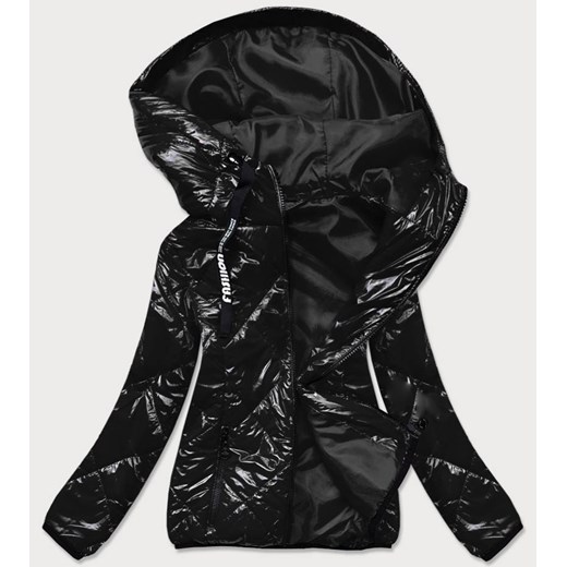 Pikowana kurtka z kapturem czarna (br9776) ze sklepu goodlookin.pl w kategorii Kurtki damskie - zdjęcie 120692092