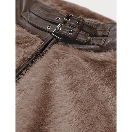 KURTKA FUTRZANA ZE STÓJKĄ BRĄZOWA (GSQ2228) Goodlookin.pl M (38) goodlookin.pl