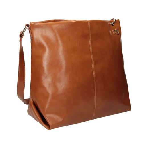 Shopper bag Nobo na ramię duża brązowa bez dodatków matowa 