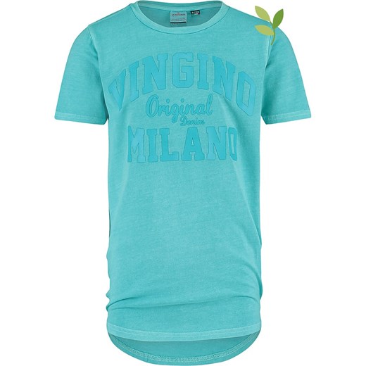 T-shirt chłopięce Vingino niebieski w nadruki 
