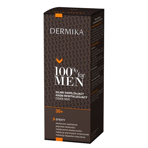Dermika 100% For Men - krem silnie nawilżający rewitalizujący skórę 30+ dzień/noc 50ml Dermika 50 ml okazyjna cena SuperPharm.pl