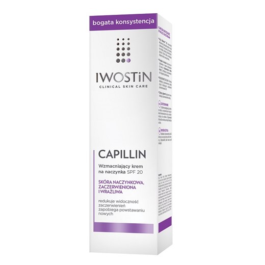 Iwostin Capillin SPF20 - wzmacniający krem na naczynka o bogatej konsystencji 40ml Iwostin 40 ml okazyjna cena SuperPharm.pl