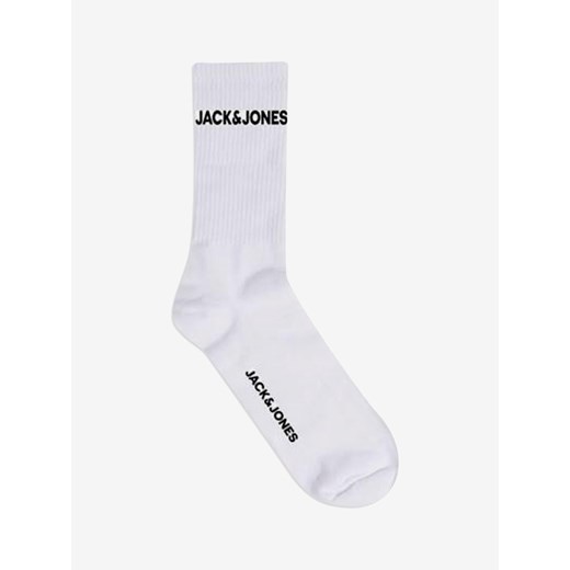 Białe skarpetki męskie Jack & Jones z elastanu 