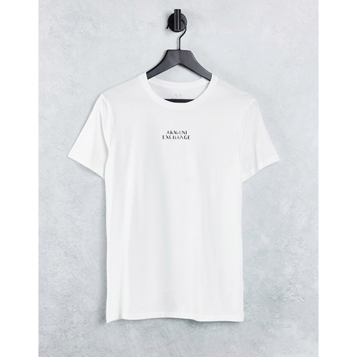 Armani Exchange – Biały t-shirt z logo na piersi Armani Exchange XS Asos Poland