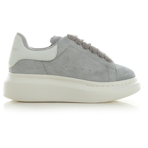 Buty sportowe dziecięce Alexander McQueen szare sznurowane ze skóry