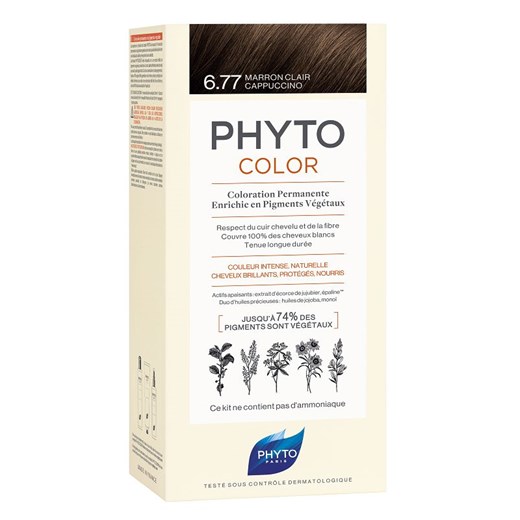 Phyto Phytocolor 6.77 Jasne Brązowe Capuccino - farba do włosów 1szt Phyto  okazyjna cena SuperPharm.pl