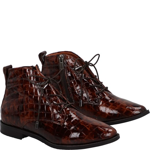 VENEZIA Lakierowane botki - 0218 553 BROWN Venezia 38 Venezia