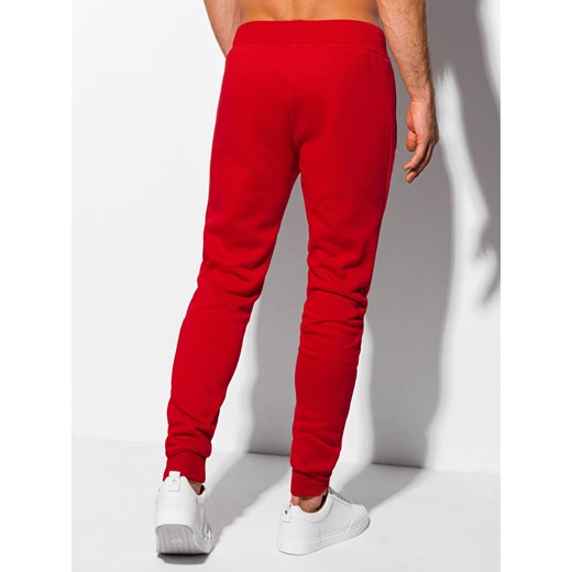Spodnie męskie czerwone Edoti.com w sportowym stylu 