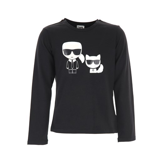 Karl Lagerfeld Koszulka Dziecięca dla Dziewczynek, czarny, Bawełna, 2021, 10Y 12Y 14Y 16Y Karl Lagerfeld 16Y RAFFAELLO NETWORK