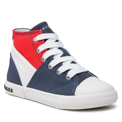 Trampki TOMMY HILFIGER - High Top Lace-Up Sneaker T3X4-32061-0890 M Blue/White/Red Y004 Tommy Hilfiger 31 eobuwie.pl