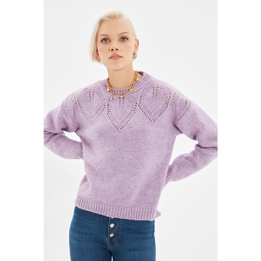 Trendyol Lilac Openwork Knitwear Sweater Trendyol L Factcool