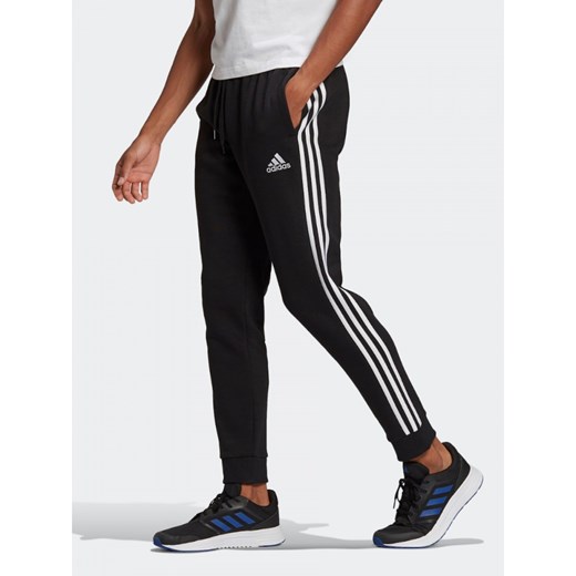 Spodnie Dresowe Męskie Adidas Essentials Cuff 3 Stripes Czarne XL darcet