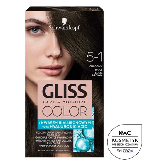 Gliss Color 5-1 Chłodny Brąz - farba do włosów 1 szt. Gliss  wyprzedaż SuperPharm.pl