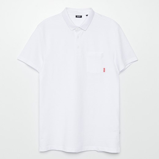 Cropp - Gładka koszulka polo - Biały Cropp XXL okazja Cropp