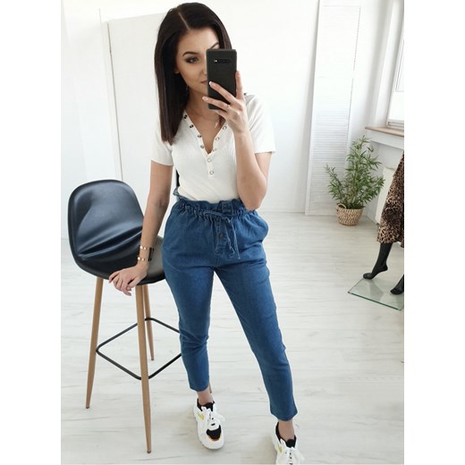 Jeansy damskie Ottanta granatowe
