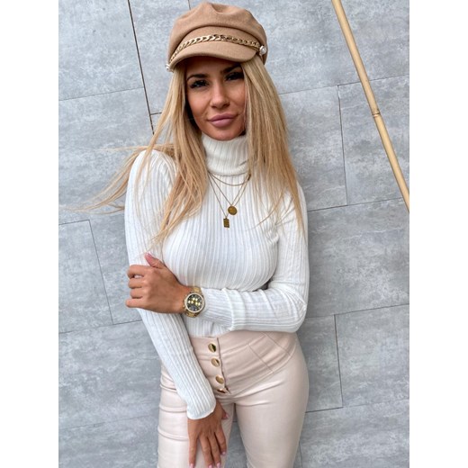 Golf basic NADIA, ecru Ricca Fashion uniwersalny Ricca Fashion wyprzedaż