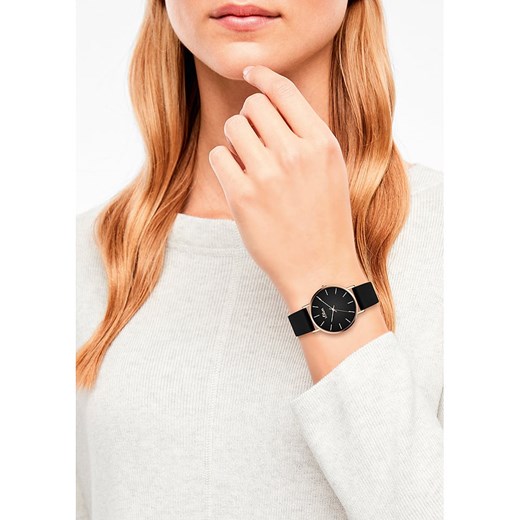 Zegarek kwarcowy w kolorze czarno-różowozłotym onesize Limango Polska okazyjna cena